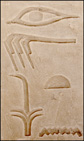 Hieroglyph of manicurist of the king, 2 Brothers Tomb, Saqqara, Egypt. Photo: Ruth Shilling