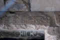 Hieroglyphs recarved over previous inscription look like other things