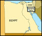 Map of Egypt showing where we will be camping