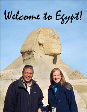 Ruth Shilling & Ehab Mahmoud at the Great Sphinx, Giza
