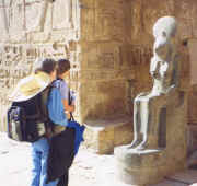 The Goddess Sekhmet holds counsel, Medinet Habu Temple, West Bank of Luxor